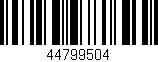 Código de barras (EAN, GTIN, SKU, ISBN): '44799504'