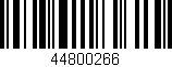 Código de barras (EAN, GTIN, SKU, ISBN): '44800266'