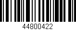 Código de barras (EAN, GTIN, SKU, ISBN): '44800422'