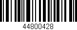 Código de barras (EAN, GTIN, SKU, ISBN): '44800428'