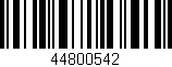 Código de barras (EAN, GTIN, SKU, ISBN): '44800542'