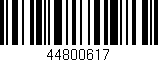 Código de barras (EAN, GTIN, SKU, ISBN): '44800617'