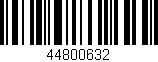 Código de barras (EAN, GTIN, SKU, ISBN): '44800632'