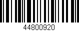 Código de barras (EAN, GTIN, SKU, ISBN): '44800920'
