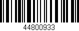 Código de barras (EAN, GTIN, SKU, ISBN): '44800933'