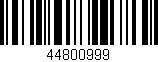 Código de barras (EAN, GTIN, SKU, ISBN): '44800999'