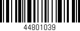 Código de barras (EAN, GTIN, SKU, ISBN): '44801039'