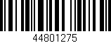 Código de barras (EAN, GTIN, SKU, ISBN): '44801275'
