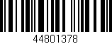 Código de barras (EAN, GTIN, SKU, ISBN): '44801378'