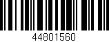 Código de barras (EAN, GTIN, SKU, ISBN): '44801560'