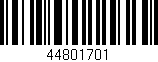 Código de barras (EAN, GTIN, SKU, ISBN): '44801701'