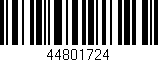 Código de barras (EAN, GTIN, SKU, ISBN): '44801724'