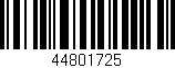 Código de barras (EAN, GTIN, SKU, ISBN): '44801725'