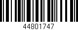 Código de barras (EAN, GTIN, SKU, ISBN): '44801747'