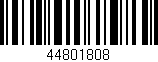 Código de barras (EAN, GTIN, SKU, ISBN): '44801808'