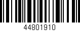 Código de barras (EAN, GTIN, SKU, ISBN): '44801910'