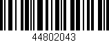 Código de barras (EAN, GTIN, SKU, ISBN): '44802043'