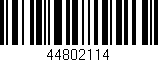 Código de barras (EAN, GTIN, SKU, ISBN): '44802114'