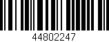 Código de barras (EAN, GTIN, SKU, ISBN): '44802247'