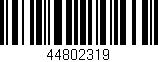 Código de barras (EAN, GTIN, SKU, ISBN): '44802319'