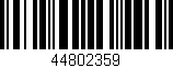 Código de barras (EAN, GTIN, SKU, ISBN): '44802359'