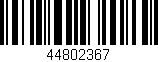 Código de barras (EAN, GTIN, SKU, ISBN): '44802367'