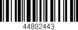 Código de barras (EAN, GTIN, SKU, ISBN): '44802443'