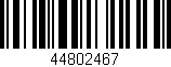 Código de barras (EAN, GTIN, SKU, ISBN): '44802467'