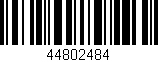 Código de barras (EAN, GTIN, SKU, ISBN): '44802484'