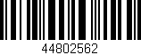 Código de barras (EAN, GTIN, SKU, ISBN): '44802562'
