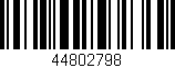 Código de barras (EAN, GTIN, SKU, ISBN): '44802798'