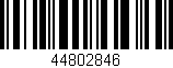 Código de barras (EAN, GTIN, SKU, ISBN): '44802846'