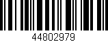 Código de barras (EAN, GTIN, SKU, ISBN): '44802979'