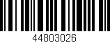 Código de barras (EAN, GTIN, SKU, ISBN): '44803026'