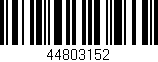 Código de barras (EAN, GTIN, SKU, ISBN): '44803152'