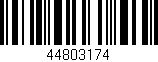 Código de barras (EAN, GTIN, SKU, ISBN): '44803174'