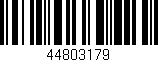 Código de barras (EAN, GTIN, SKU, ISBN): '44803179'