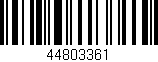 Código de barras (EAN, GTIN, SKU, ISBN): '44803361'