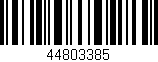 Código de barras (EAN, GTIN, SKU, ISBN): '44803385'