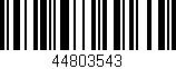 Código de barras (EAN, GTIN, SKU, ISBN): '44803543'