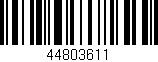 Código de barras (EAN, GTIN, SKU, ISBN): '44803611'