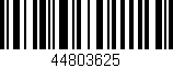 Código de barras (EAN, GTIN, SKU, ISBN): '44803625'