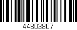 Código de barras (EAN, GTIN, SKU, ISBN): '44803807'