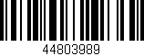 Código de barras (EAN, GTIN, SKU, ISBN): '44803989'