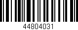 Código de barras (EAN, GTIN, SKU, ISBN): '44804031'