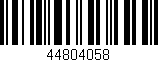 Código de barras (EAN, GTIN, SKU, ISBN): '44804058'