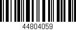 Código de barras (EAN, GTIN, SKU, ISBN): '44804059'
