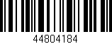 Código de barras (EAN, GTIN, SKU, ISBN): '44804184'