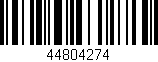 Código de barras (EAN, GTIN, SKU, ISBN): '44804274'