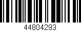 Código de barras (EAN, GTIN, SKU, ISBN): '44804293'